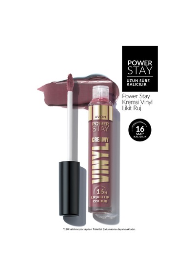 Power Stay Kremsi Vinyl Likit Ruj - Magnetic Mauve 0