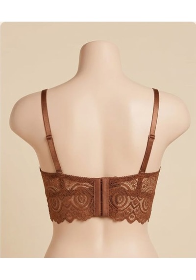 Ecem Yıldız Dolgulu Bralet Sütyen Kahverengı