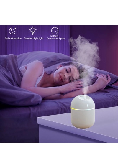 270 Ml Hava Nemlendirici Serin Mist Aroma Yayıcı Led Gece Lambası Kapanma Ev Pink