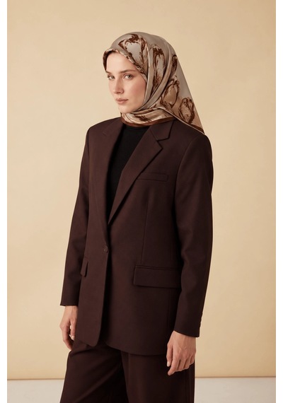 Maisa Eva Tivil İpek Eşarp 90 90 Cm - Camel 5075