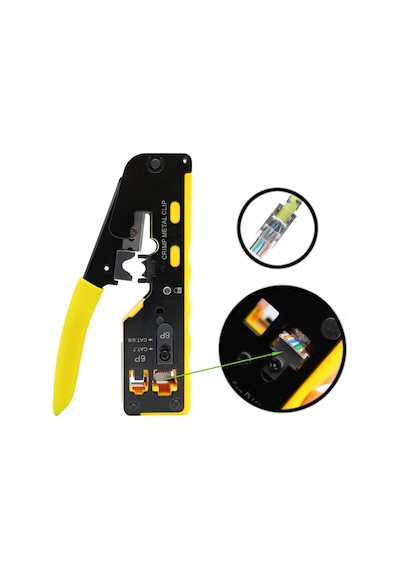 Yeni Nesil Cat6 Cat7 Rj45 / Rj11 Network Krimp Pensesi Ez Rj45 Kablo Sıkma Pense