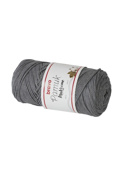 Pamuk Makrome İplik 250 Gr 240 Metre Koton Renk Kodu: 104 Gri
