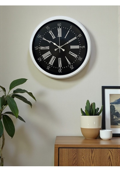Elegance White 40 Cm Metal Duvar Saati Renkli