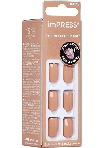 İmpress Color Kendinden Yapışkanlı Takma Tırnak Kısa Tarçın