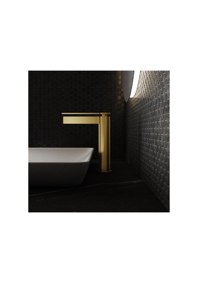 Fj-6022 Mat Fırçalanmış Altın Yüksek Lavabo Bataryası Altın