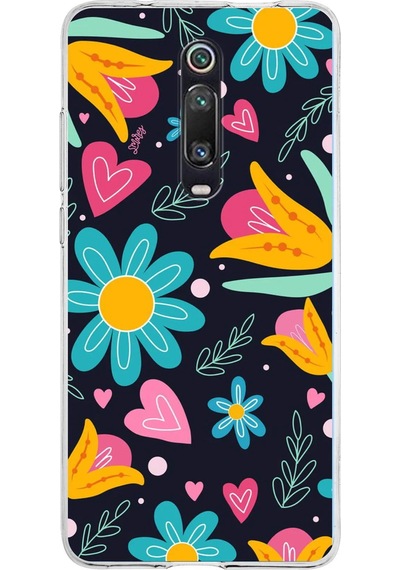 Xiaomi Redmi K20 Pro İle Uyumlu 1mm Slim Fit Retro Renkler 1 Baskılı Şeffaf Kılıf