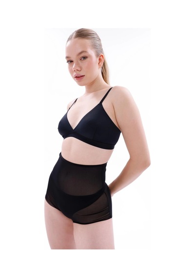 L'ombre Siyah Mı Emay 2706 Lazer Tül Toparlayıcı Slip Hayalet Külot Korse