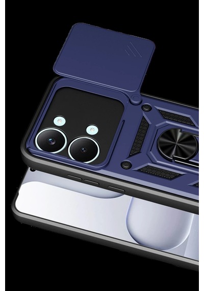 Poco X8 Pro Max Pars Lens Yüzüklü Silikon - Lacivert Bz8683140943998