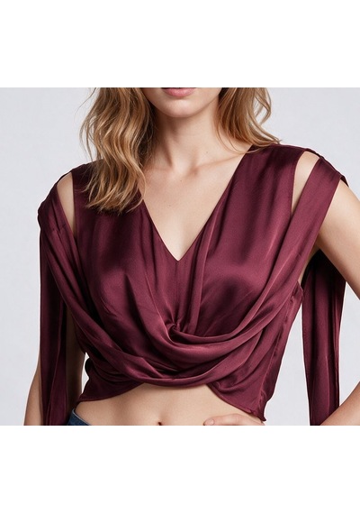 Blange Kadın Bluz 26213b Bordo