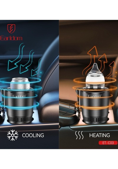 Coverzone Araç İçi Isıtıcı Ve Soğutucu Termal Bardaklık 55-65 C Isıtma Ve 0-5 C Soğutma, Biberon, Kutu, Şiş
