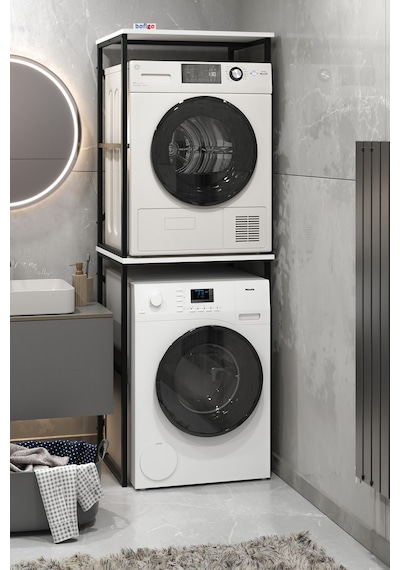 Çamaşır Makinesi Dolabı Kurutma Makinesi Dolabı Metal Banyo Dolabı Seda Beyaz Beyaz