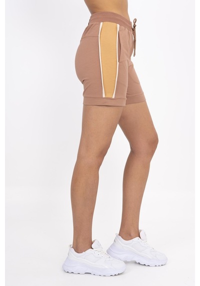 Maraton Sportswear Regular Kadın Basic Mantar Şort 21159-mantar