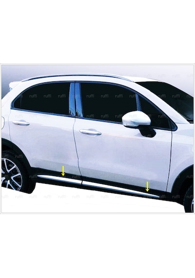 Fiat 500x Krom Yan Kapı Çıtası 4 Kapı P.çelik 2014 Üzeri