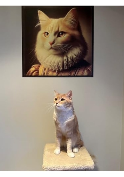 Tr Kral Kedi Posteri, Kral Kedi Posteri, Yüksek Çözünürlüklü Akıllı Kağıt Poster, Yapay Zeka Tasarım