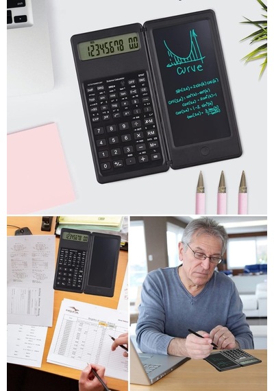 Buffer Silinebilir Lcd Yazı Tabletli,kalemli Katlanabilir Bilimsel Hesap Makinesi Diğer