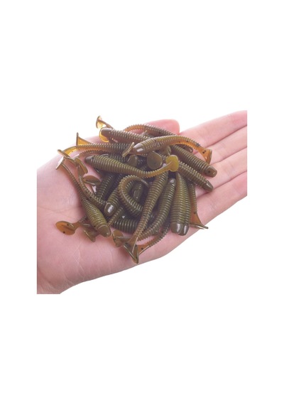 4,8 Cm - 10 Adet Yapay Silikon Yumuşak Sahte Solucan Balık Yemi