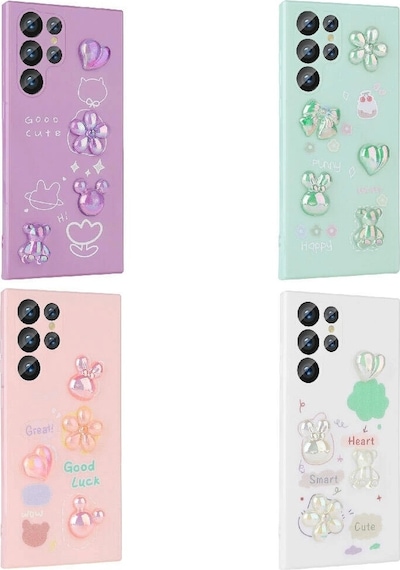 Galaxy Uyumlu S23 Ultra Kılıf Kabartma Figürlü Parlak Zore Toys Silikon Kapak