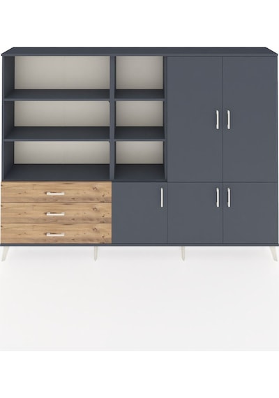 Arges Dolap 11 Raflı 3 Çekmeceli 5 Kapaklı 220x30x163 Antrasit-an Antrasit-antrasit/çam Arges Dolap 11 Raflı 3 Çekmeceli 5 Kapaklı 220x30x163 Antrasit-an Antrasit-antrasit/çam
