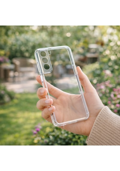 Samsung Uyumlu Galaxy S21 Fe Kılıf Şeffaf Kamera Korumalı 3d
