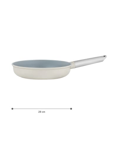 Madame Coco Vincenzo Döküm Alüminyum Kızartma Tavası - Gri/bej - 28 Cm 8684427212929 Çok Renkli
