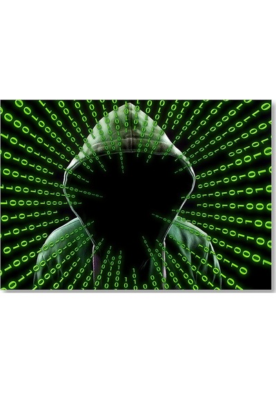 Cakasepetim Anonymous Hacker Bits Ahşap Mdf Tablo