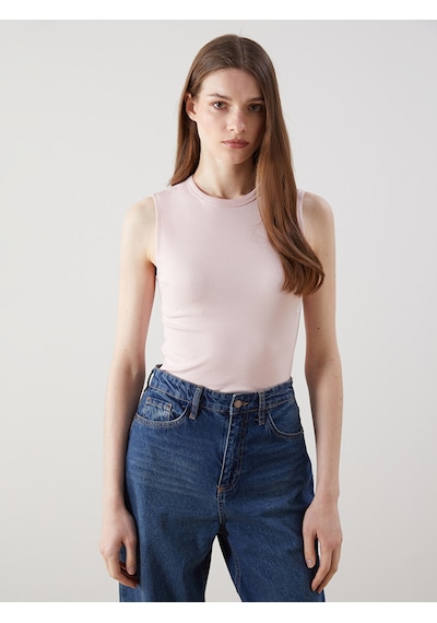 Lcw Modest Pembe Bisiklet Yaka Kadın Atlet