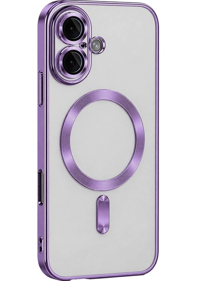 Apple iPhone Uyumlu,  16 Kılıf Kross Magneticsafe Kapak - Mor