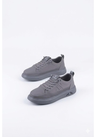 Pepita E327 Rahat Hafif Keten Lastik Bağcıklı Günlük Sneaker Erkek Spor Ayakkabı Gri
