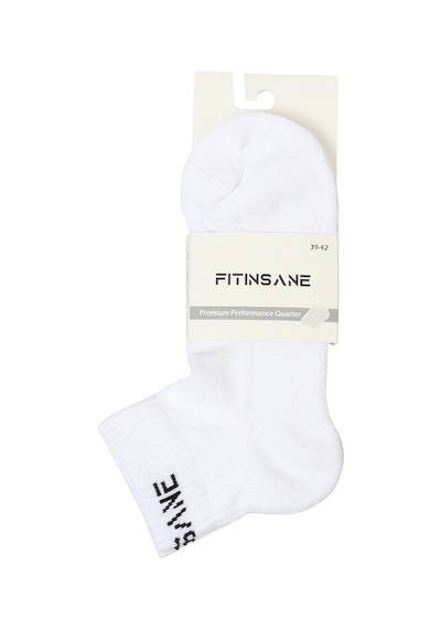 Fitinsane Premium Performance Quarter Beyaz Spor Çorap Beyaz