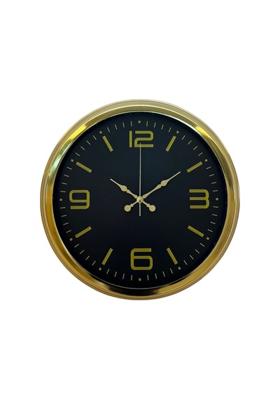 Gold Modern Rakamlı 40 Cm Metal Duvar Saati