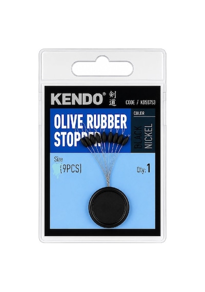 Kendo Olive Rubber Kauçuk Misina Stopper 9adet No:s