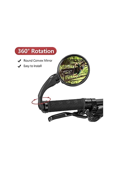 Rockbros Bisiklet Aynası Evrensel 360 Döner Dikiz Aynası Hd Bisiklet Aynası E-bisiklet Mtb Yol Bisikleti İçin Katlanır Bisiklet