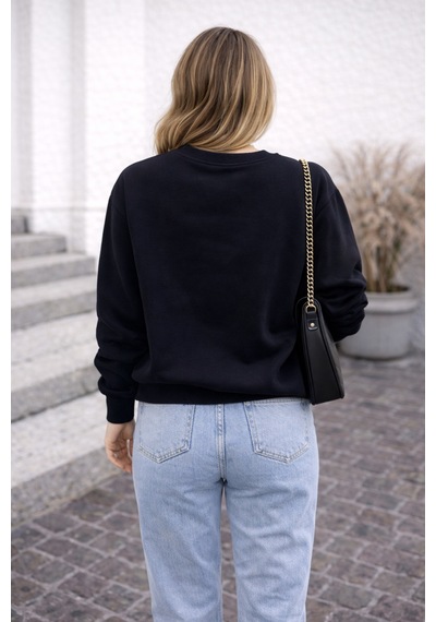 Cloudymood Unisex Kadın Oversize Sweatshirt Basic Bisiklet Yaka Uzun Kollu Günlük Rahat Sweat Siyah - 843911129 Siyah Cloudymood Unisex Kadın Oversize Sweatshirt Basic Bisiklet Yaka Uzun Kollu Günlük Rahat Sweat Siyah - 843911129 Siyah