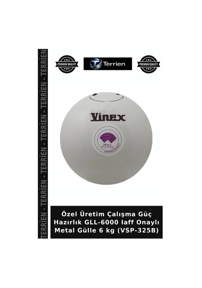 Delux Serisi Gll-6000 Iaff Onaylı Metal Gülle 6 Kg Vsp-325b Antrenman Aleti Atletizm Ürünü Sporcu