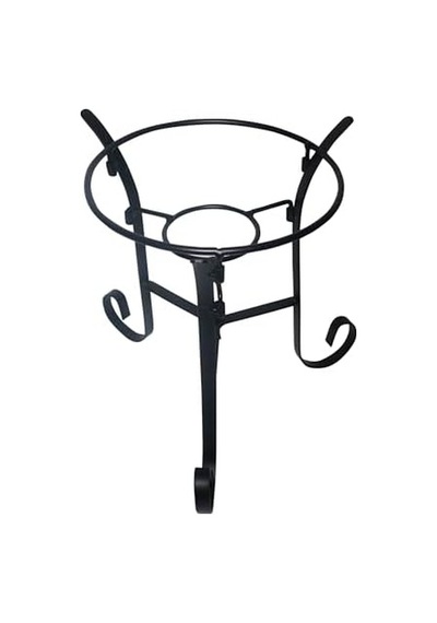 Alpine Corporation 25,4 Cm Uzunluğunda İç Mekan/dış Mekan Cam Gazing Küre Metal Stand, Siyah