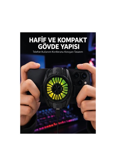 Telefon Ve Tablet Uyumlu Manyetik Mobil Soğutucu Fan - Hs08374887-8236 Renkli