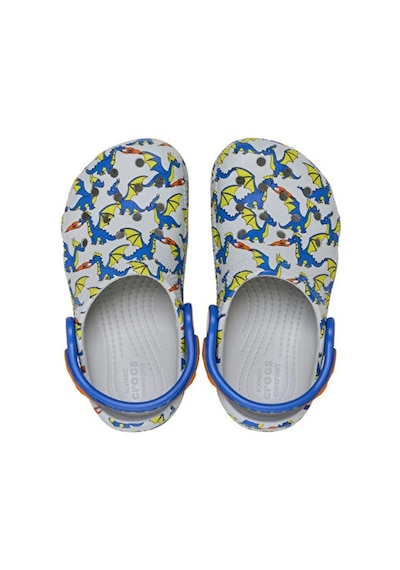 Crocs Classic Dragon Graphic Clog T Çocuk Terliği 212514-1ftgri Gri