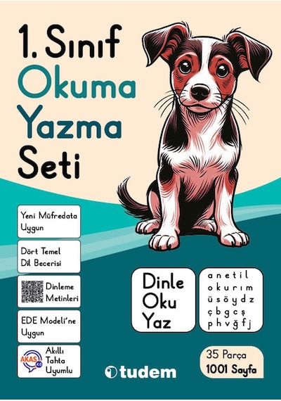 Tudem 2025 1. Sınıf Okuma Yazma Seti A-n-e-t-i-l Poşetli Güncel Müfredat