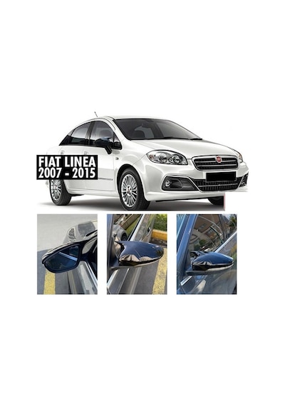 Fiat Linea (2007 - 2015) Batman Yarasa Ayna Kapağı (parlak Siyah)