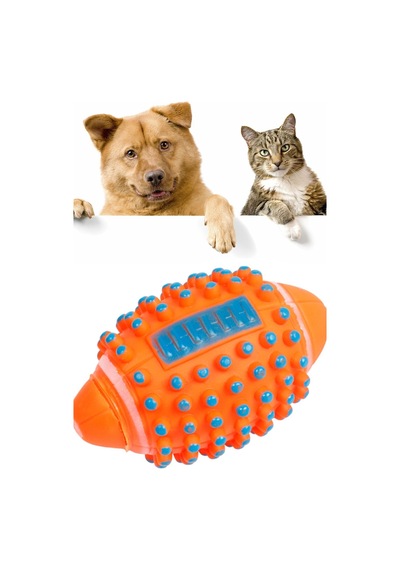 Sesli Kedi Köpek Isırma Topu Renkli Sesli Diş Kaşıma Pet Oyuncağı