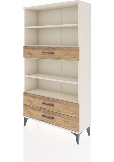 Arges Dolap 4 Raflı 3 Çekmeceli 88x30x163 Aytaşı-çam Aytaşı