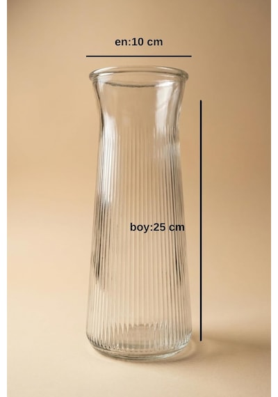 Dekoratif Cam Vazo 25 Cm Diğer