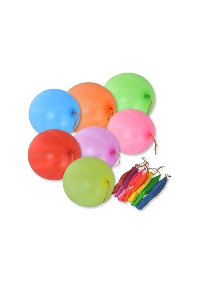 Lastikli Zıpzıp Balon Ipli Punch Panç Büyük Balon 10 Adet