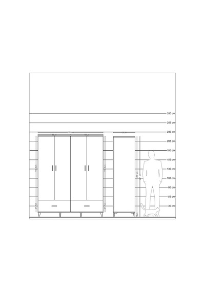 Kronos Gardrop 6 Raflı 2 Çekmeceli 2 Askılı 176x59x221 Çam-çam Çam Kronos Gardrop 6 Raflı 2 Çekmeceli 2 Askılı 176x59x221 Çam-çam Çam