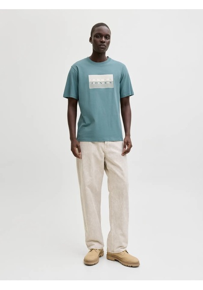 Jack & Jones Jack&jones Jcofusion Dots Print Tee Erkek T-shirt 12289863 Mavi