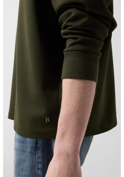 Bogner Fire&ıce Bogner Lionel Lüks Spor Stil Erkek Haki Polo Sweatshirt Yeşil