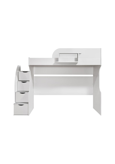 Ranza, Litera Ranza Dolap Çalışma Masası Beyaz + 1 Adet Comfort Yatak 90 x 190 Cm Ranza, Litera Ranza Dolap Çalışma Masası Beyaz + 1 Adet Comfort Yatak 90 x 190 Cm