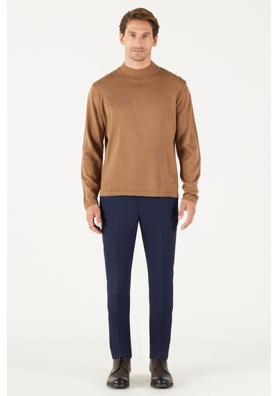 AC&Co / Altınyıldız Classics Erkek Vızon Standart Fit Normal Kesim Yarım Balıkçı Yaka Triko Kazak Vizon AC&Co / Altınyıldız Classics Erkek Vızon Standart Fit Normal Kesim Yarım Balıkçı Yaka Triko Kazak Vizon