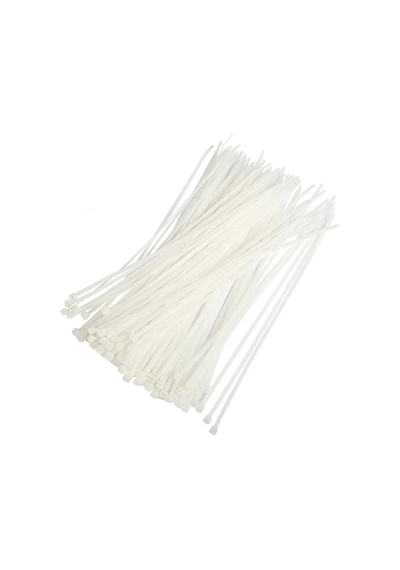 Kablo Bağı- Plastik Kelepçe - 3.6 X 150 Mm - Cırt Kelepçe Beyaz 100 Adet Paket Klips1