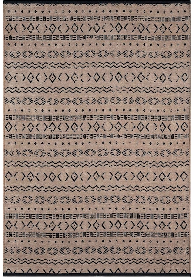 Gaia Bej Halı Yıkanabilir Kaymaz Taban Şönil Kilim Dokuma Pamuk Taban Kilim 10351 Bej